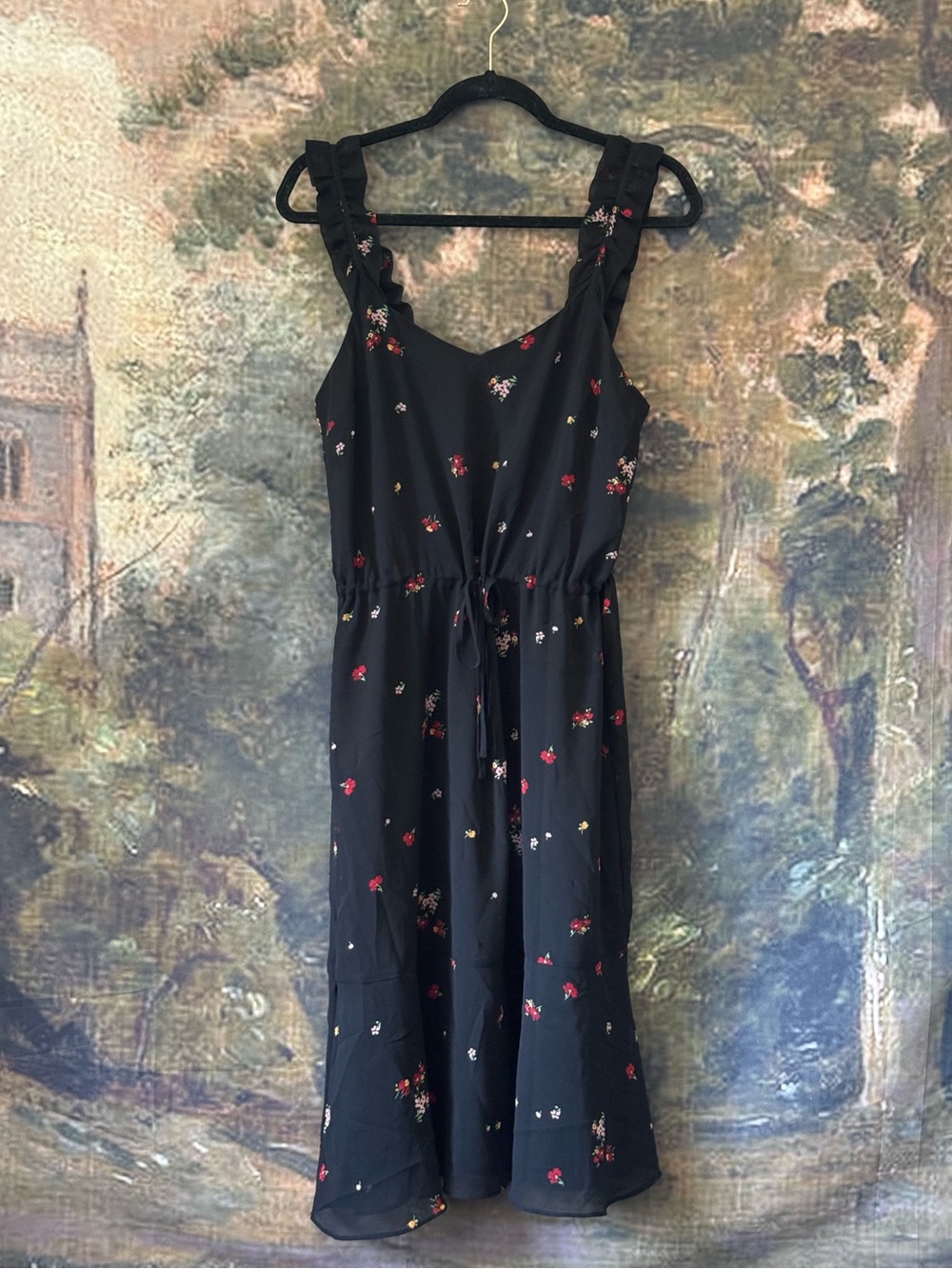 Who What Wear Black Floral Dress